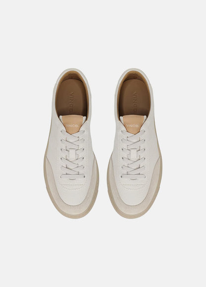 Palm Leather & Suede Sneaker in Sneakers - MILK/MOONLIGHT | VINCE Women