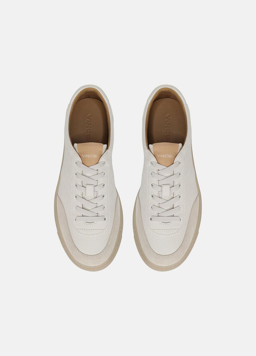 Palm Leather & Suede Sneaker in Sneakers - MILK/MOONLIGHT | VINCE Women
