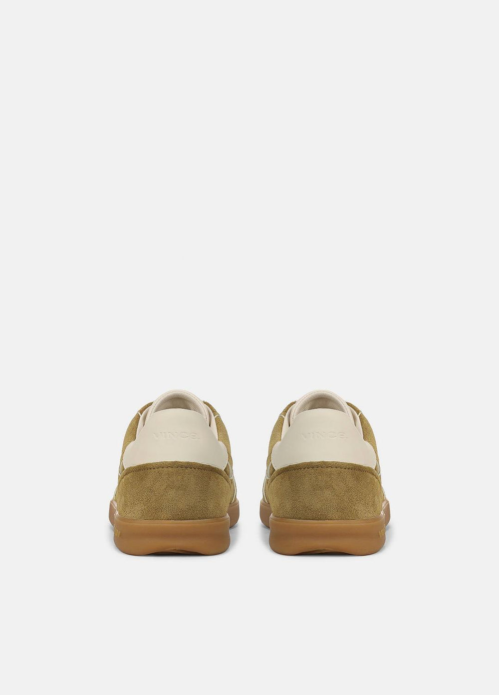 Oasis Contrast-Edge Suede Sneaker in Sneakers - OLIVEWOOD/FLAX | VINCE Women