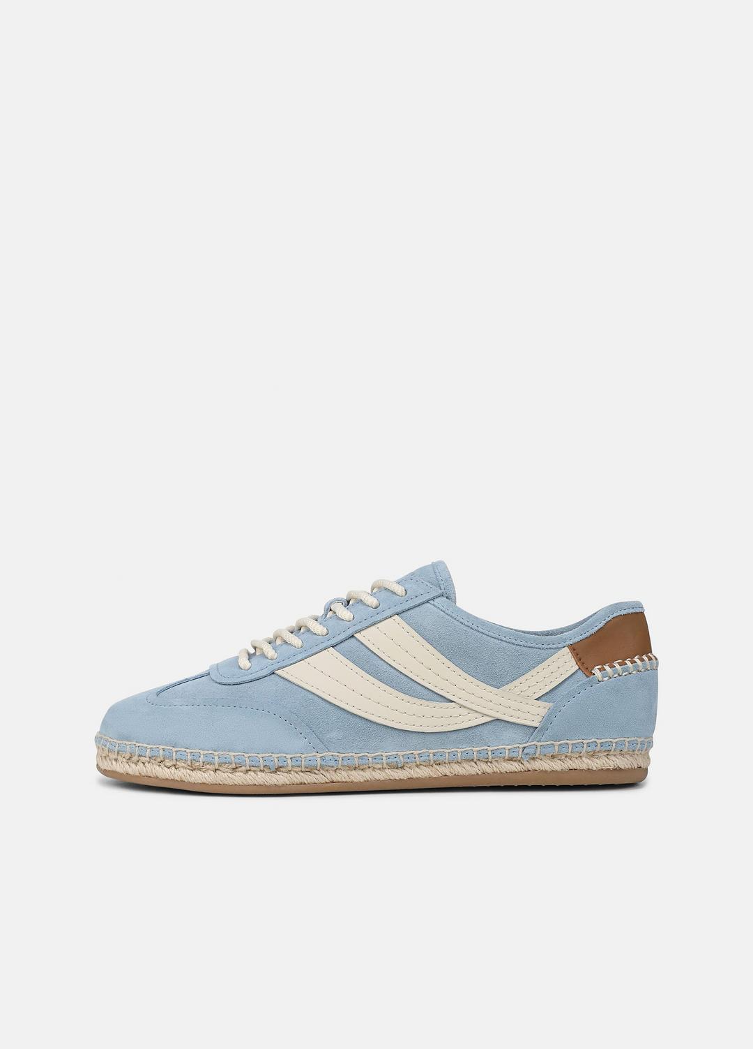 Oasis Suede & Leather Espadrille Sneaker in Sneakers - GLACIAL BLUE/FLAX | VINCE Women