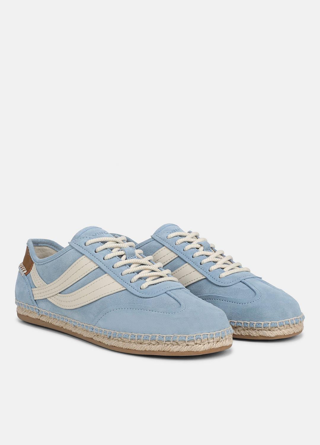 Oasis Suede & Leather Espadrille Sneaker in Sneakers - GLACIAL BLUE/FLAX | VINCE Women