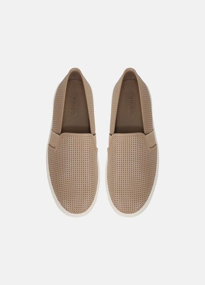 Blair Perforated Leather Sneaker in Sneakers - WARM ALMOND | VINCE Women