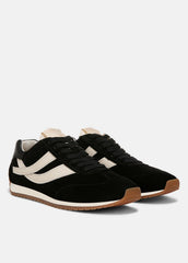 Oasis Suede and Leather Runner Sneaker in Sneakers - BLACK | VINCE Women