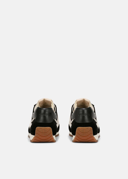Oasis Suede and Leather Runner Sneaker in Sneakers - BLACK | VINCE Women