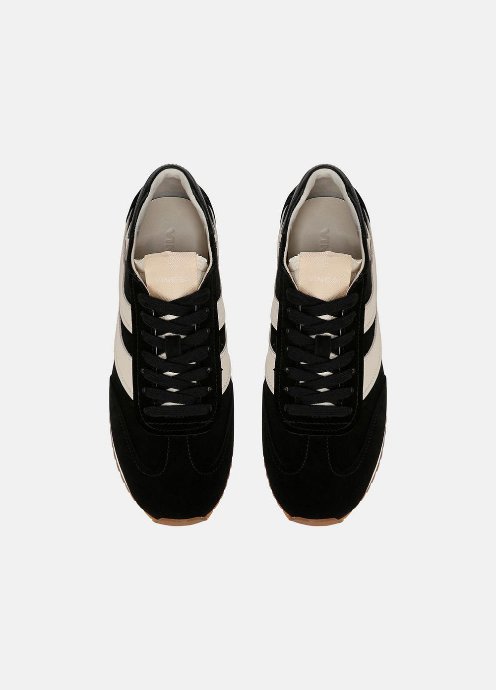 Oasis Suede and Leather Runner Sneaker in Sneakers - BLACK | VINCE Women
