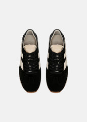 Oasis Suede and Leather Runner Sneaker in Sneakers - BLACK | VINCE Women