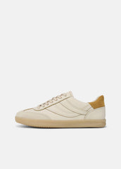 Oasis Contrast-Edge Leather & Suede Sneaker in Sneakers - MOONLIGHT/GOLDEN DESERT | VINCE Women
