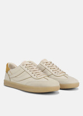 Oasis Contrast-Edge Leather & Suede Sneaker in Sneakers - MOONLIGHT/GOLDEN DESERT | VINCE Women