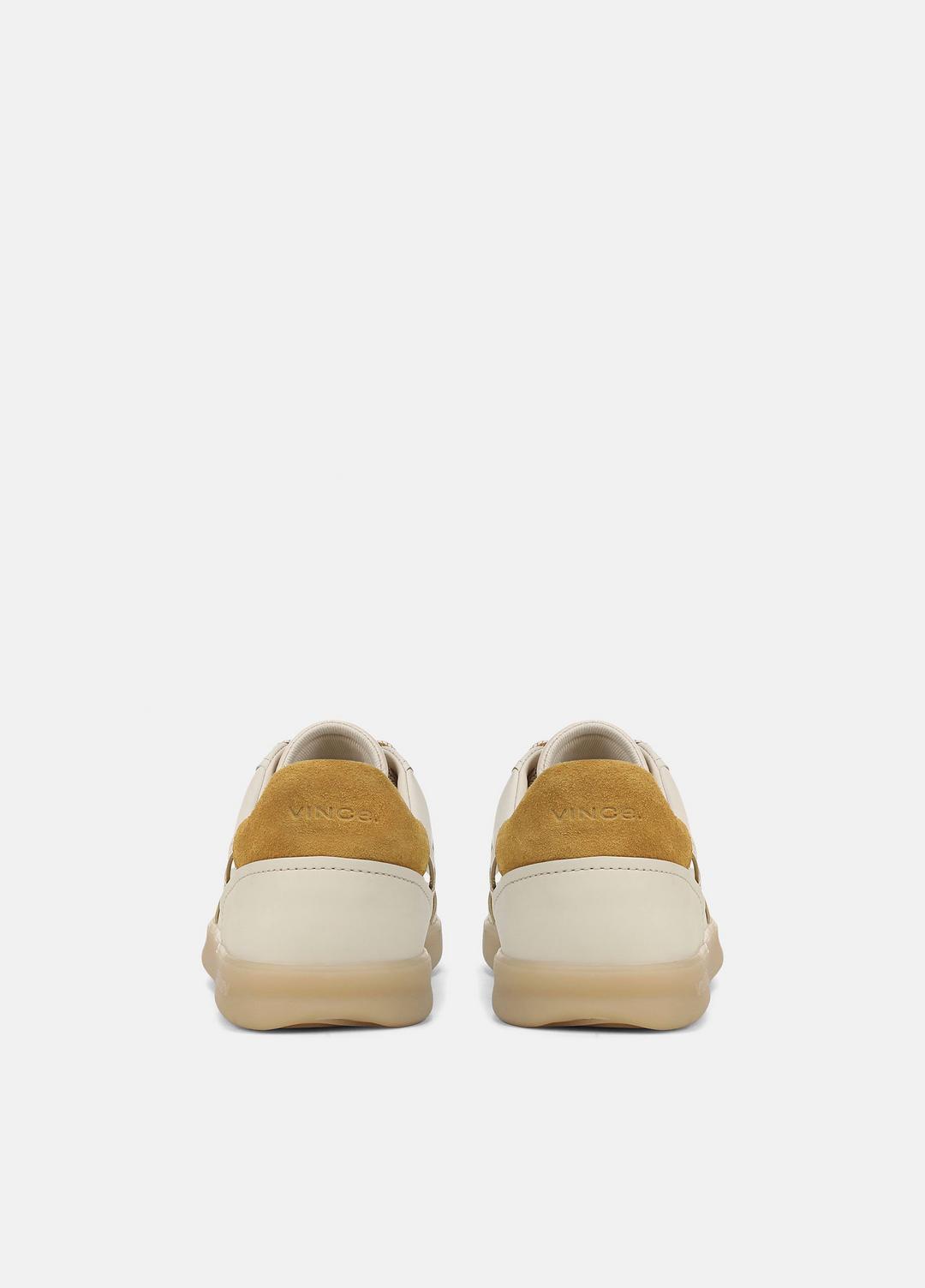 Oasis Contrast-Edge Leather & Suede Sneaker in Sneakers - MOONLIGHT/GOLDEN DESERT | VINCE Women