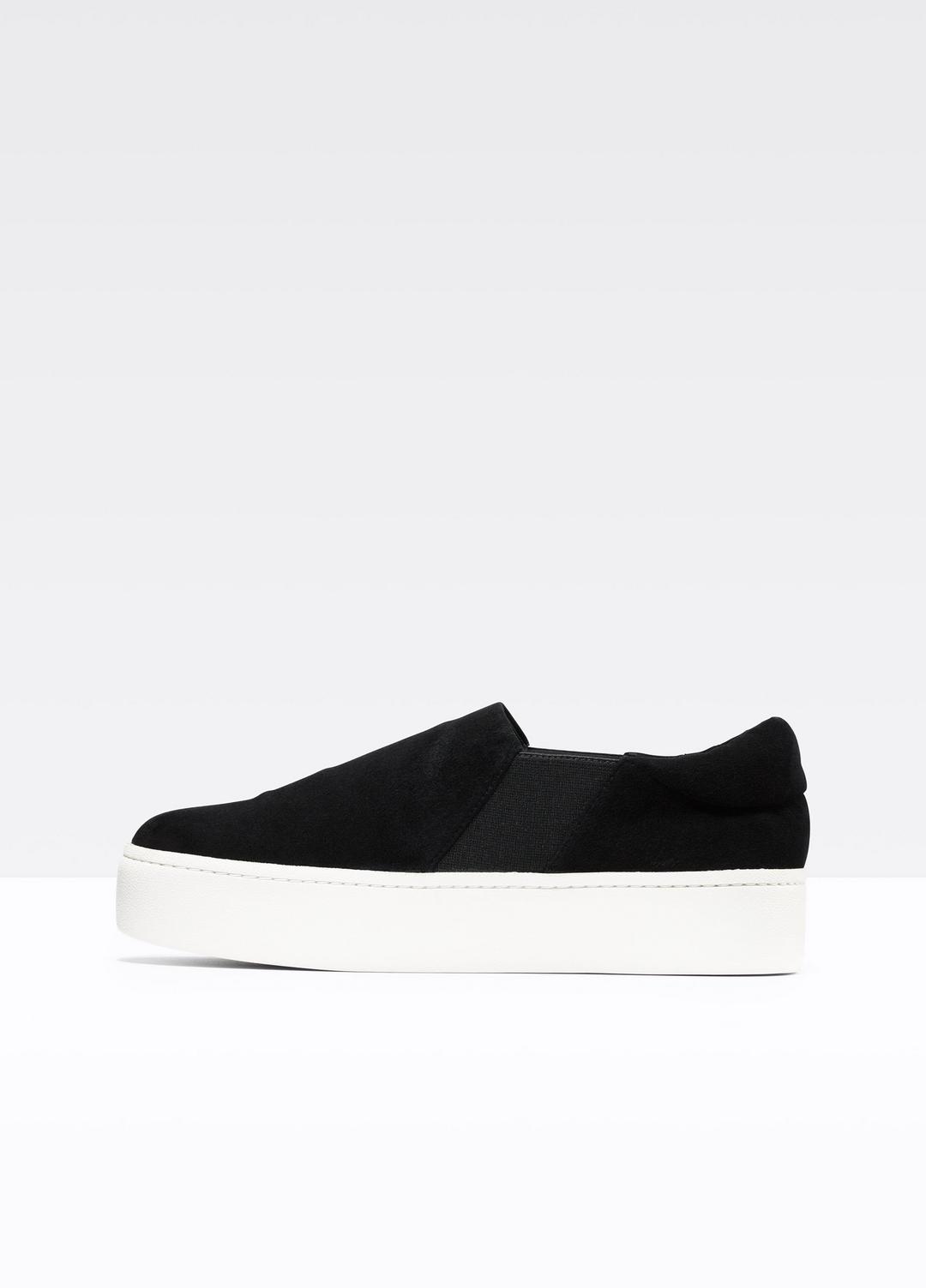 Suede Warren Sneaker in Sneakers - BLACK | VINCE Women