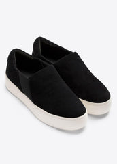 Suede Warren Sneaker in Sneakers - BLACK | VINCE Women