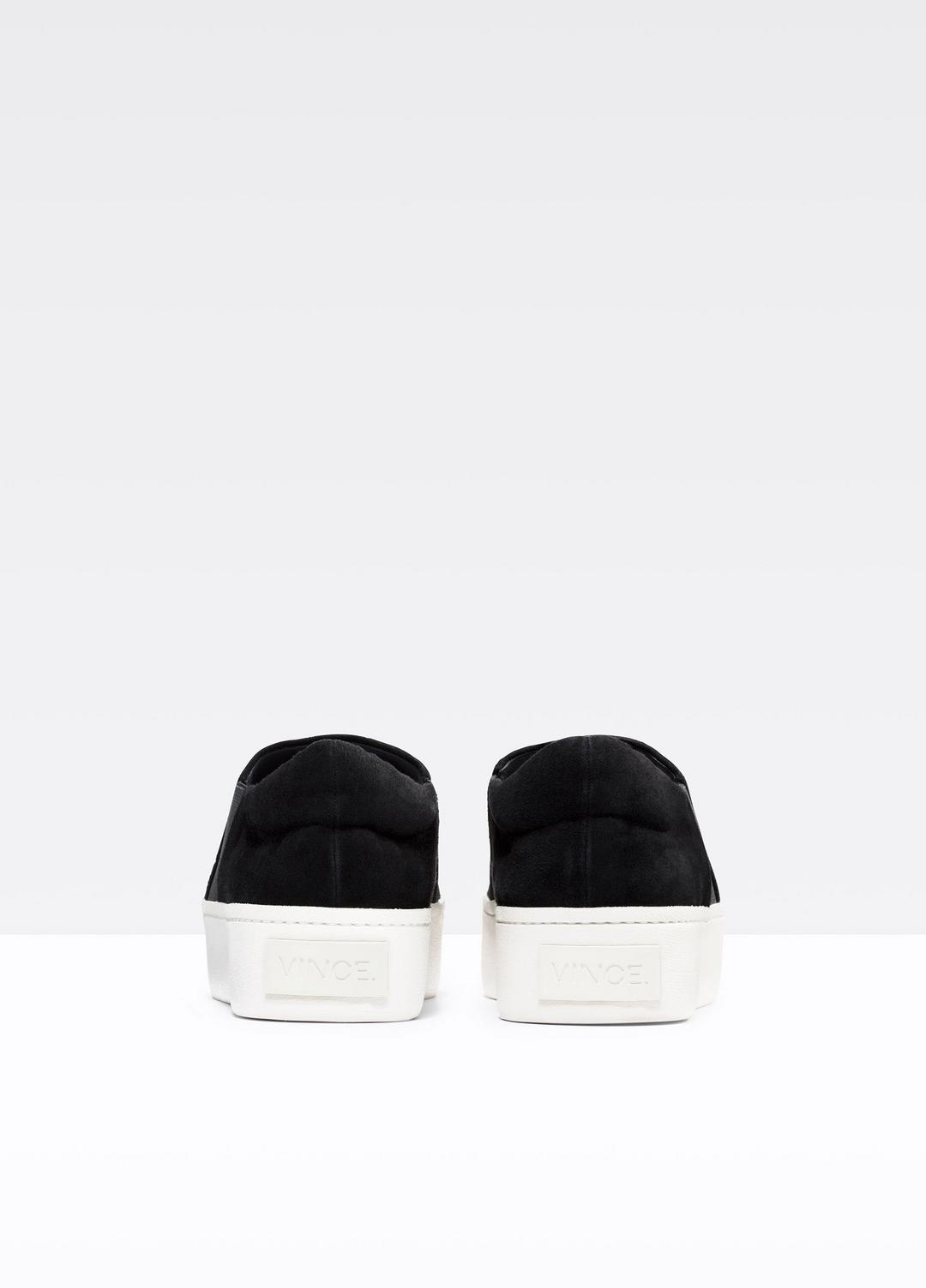 Suede Warren Sneaker in Sneakers - BLACK | VINCE Women