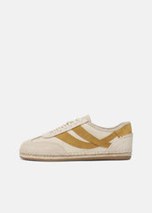 Oasis Linen & Leather Espadrille Sneaker in Sneakers - MOONLIGHT/GOLDEN DESERT | VINCE Women