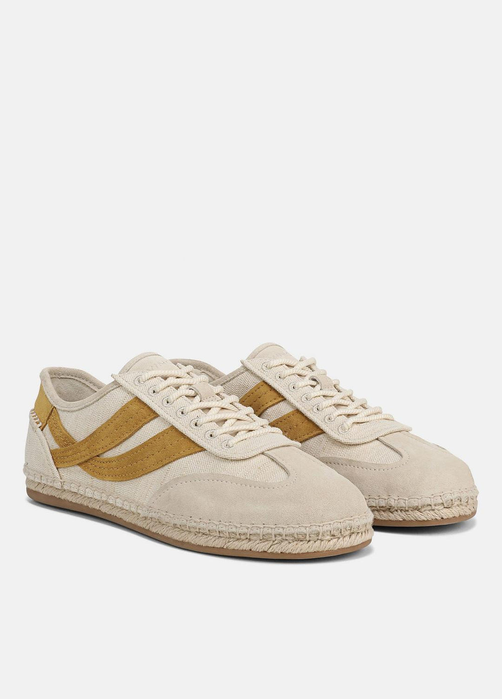 Oasis Linen & Leather Espadrille Sneaker in Sneakers - MOONLIGHT/GOLDEN DESERT | VINCE Women