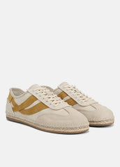 Oasis Linen & Leather Espadrille Sneaker in Sneakers - MOONLIGHT/GOLDEN DESERT | VINCE Women