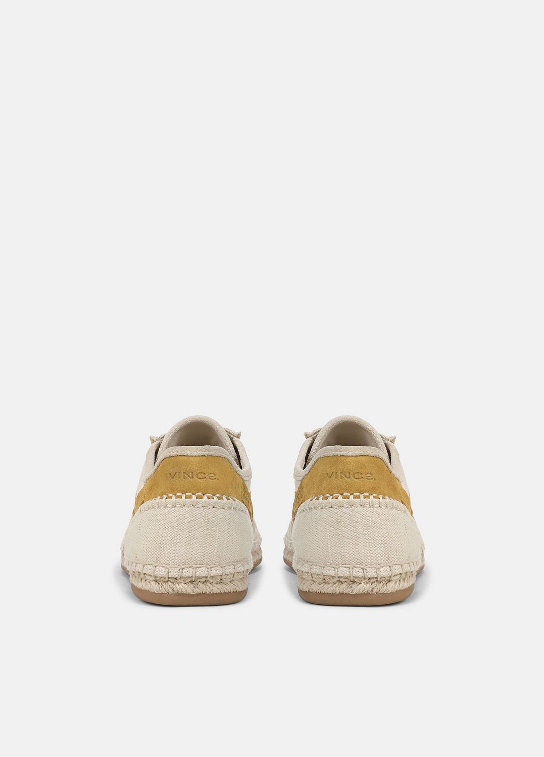 Oasis Linen & Leather Espadrille Sneaker in Sneakers - MOONLIGHT/GOLDEN DESERT | VINCE Women
