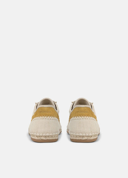 Oasis Linen & Leather Espadrille Sneaker in Sneakers - MOONLIGHT/GOLDEN DESERT | VINCE Women