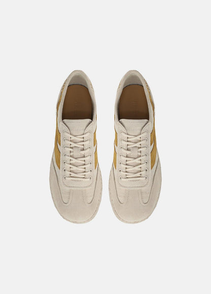 Oasis Linen & Leather Espadrille Sneaker in Sneakers - MOONLIGHT/GOLDEN DESERT | VINCE Women