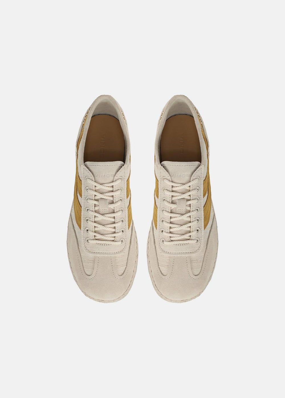 Oasis Linen & Leather Espadrille Sneaker in Sneakers - MOONLIGHT/GOLDEN DESERT | VINCE Women