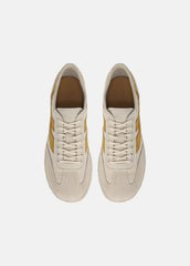 Oasis Linen & Leather Espadrille Sneaker in Sneakers - MOONLIGHT/GOLDEN DESERT | VINCE Women