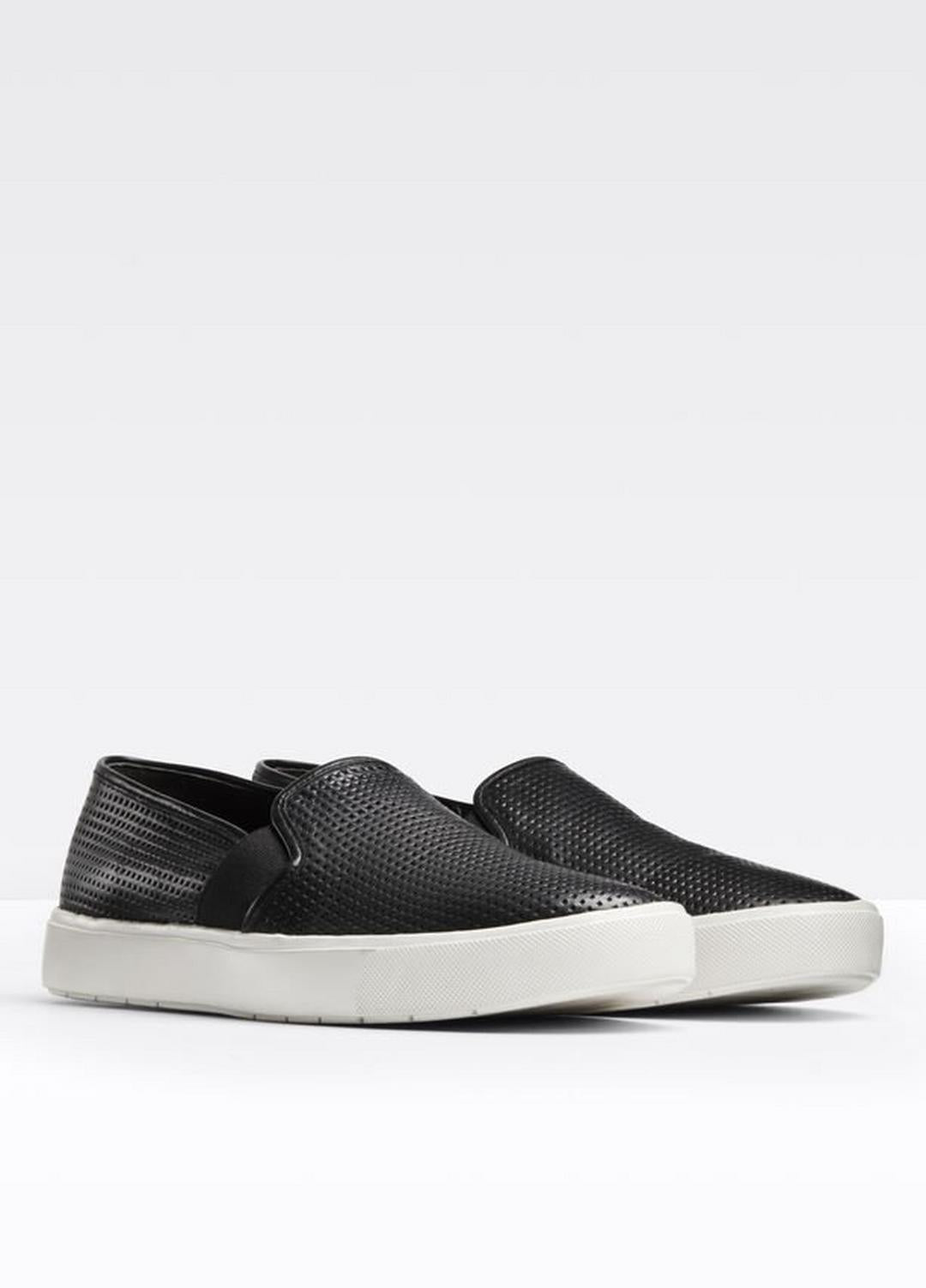Women's Blair Perforated Leather Sneakers - BLACK | VINCE Women