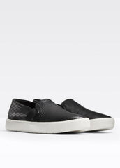 Women's Blair Perforated Leather Sneakers - BLACK | VINCE Women