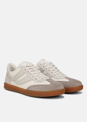 Oasis Leather and Suede Sneaker in Sneakers - WHITE FOAM/HORCHATA/HAZELSTONE | VINCE Women