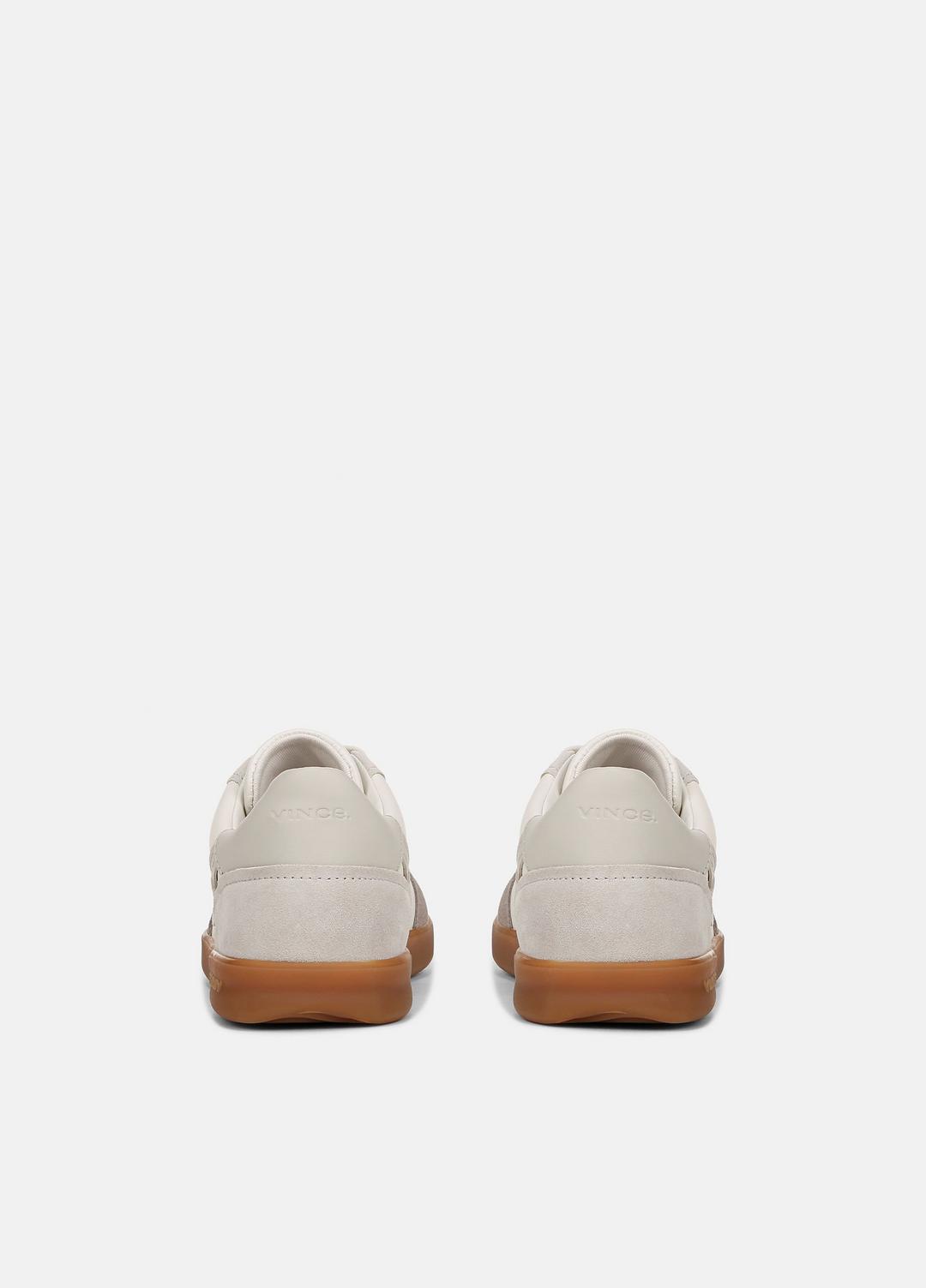 Oasis Leather and Suede Sneaker in Sneakers - WHITE FOAM/HORCHATA/HAZELSTONE | VINCE Women