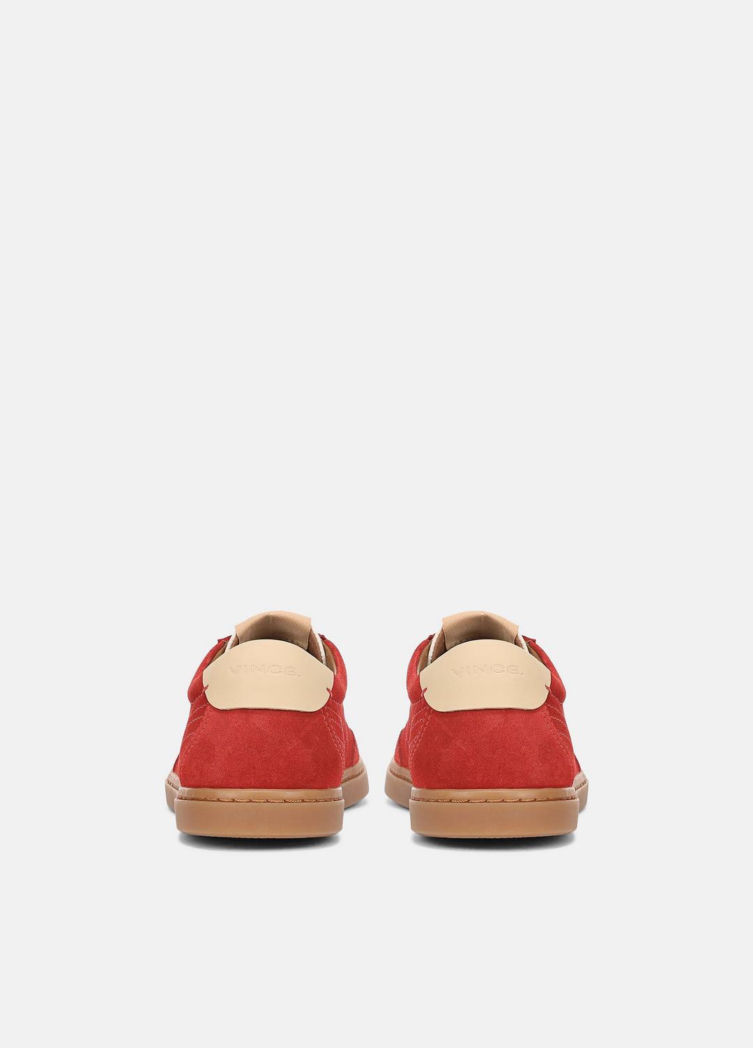 Palm Suede Sneaker in Sneakers - POPPY RED | VINCE Women