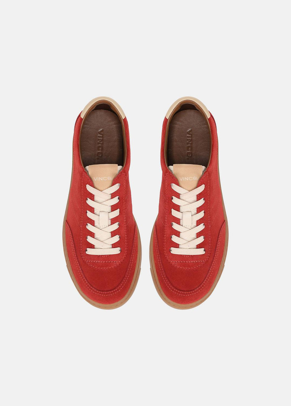Palm Suede Sneaker in Sneakers - POPPY RED | VINCE Women