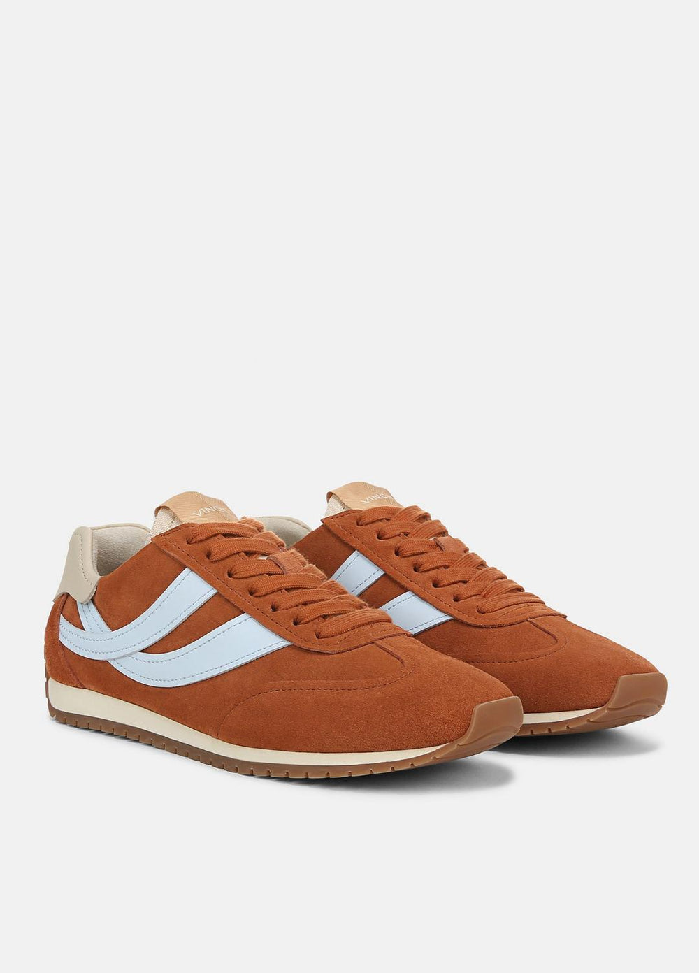 Oasis Suede & Leather Runner Sneaker in Sneakers - VINTAGE EMBER/CELESTE | VINCE Women