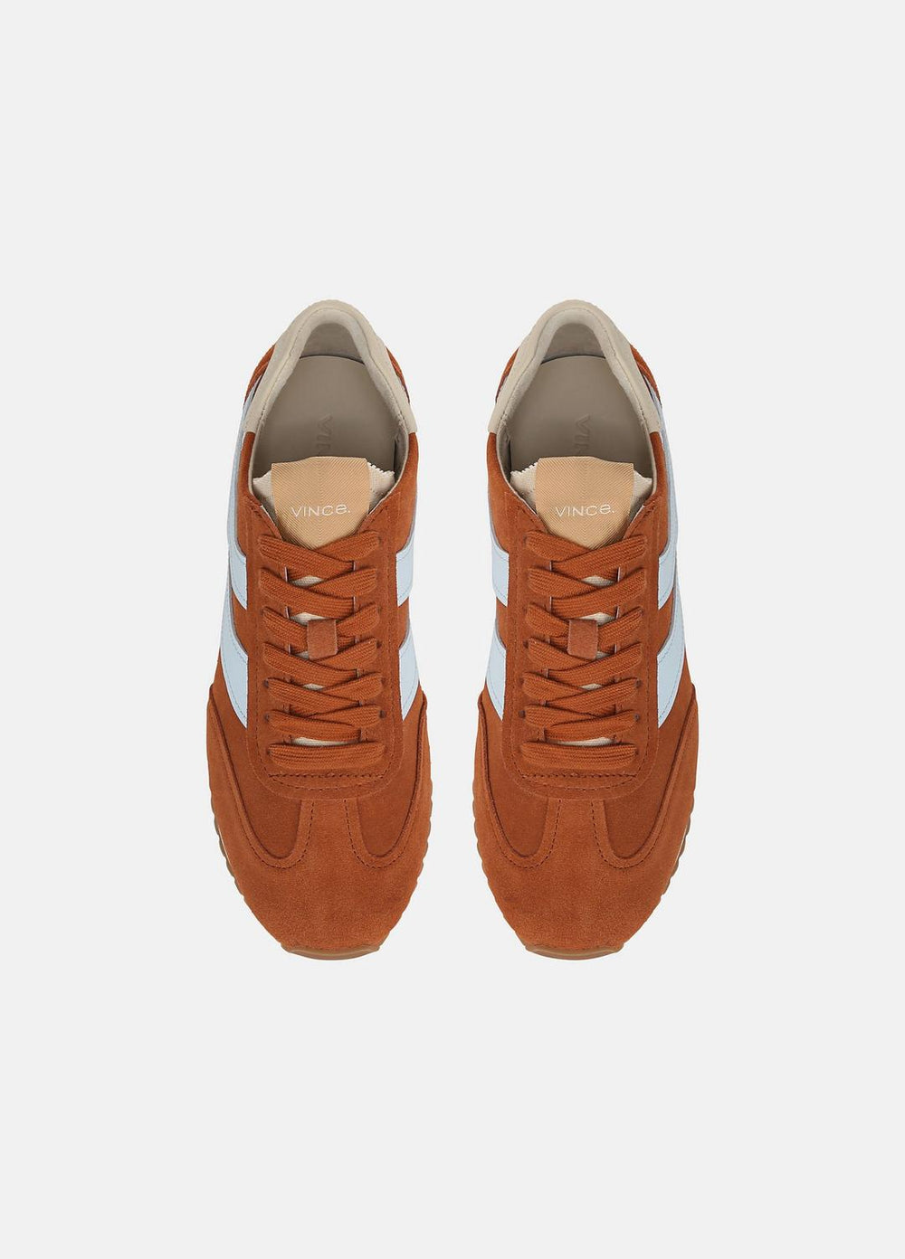 Oasis Suede & Leather Runner Sneaker in Sneakers - VINTAGE EMBER/CELESTE | VINCE Women