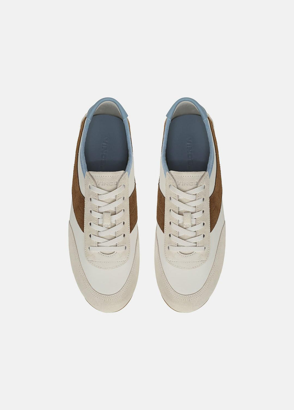 LA Leather & Suede Runner Sneaker in Sneakers - MOONLIGHT/ELMWOOD | VINCE Women