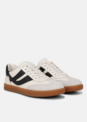 Oasis Leather and Suede Sneaker in Sneakers - MILK/NIGHT BLUE | VINCE Women