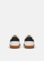 Oasis Leather and Suede Sneaker in Sneakers - MILK/NIGHT BLUE | VINCE Women