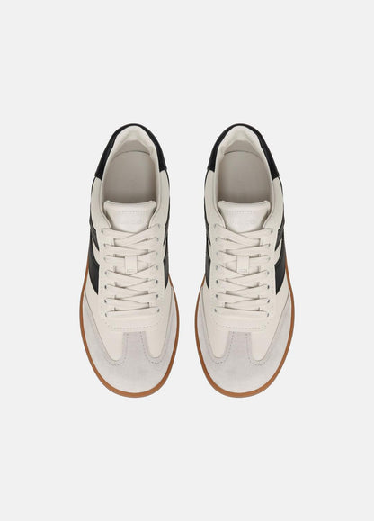 Oasis Leather and Suede Sneaker in Sneakers - MILK/NIGHT BLUE | VINCE Women
