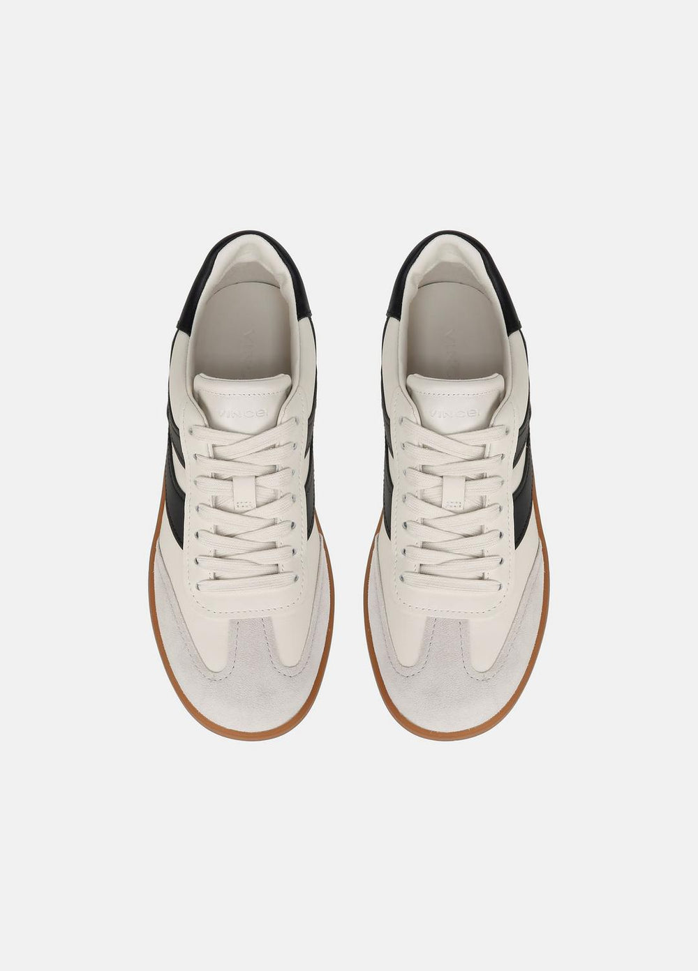 Oasis Leather and Suede Sneaker in Sneakers - MILK/NIGHT BLUE | VINCE Women