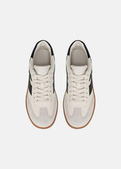 Oasis Leather and Suede Sneaker in Sneakers - MILK/NIGHT BLUE | VINCE Women