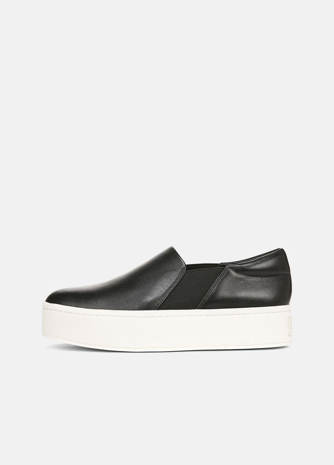 Warren Leather Sneaker in Sneakers - BLACK | VINCE Women