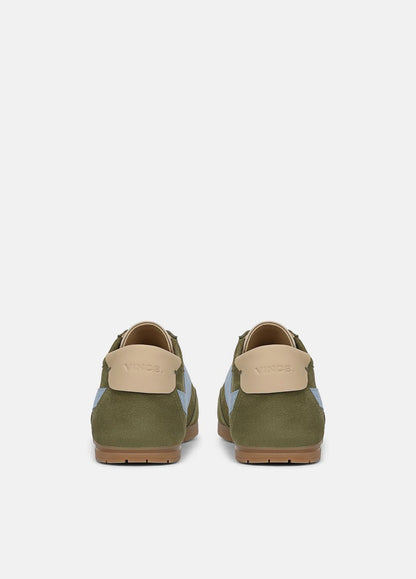LA Suede & Leather Runner Sneaker in Sneakers - LODEN GREEN/GLACIAL BLUE | VINCE Women