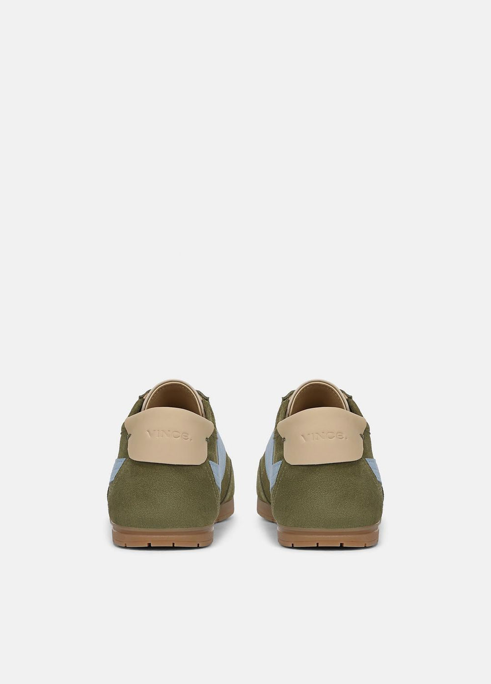 LA Suede & Leather Runner Sneaker in Sneakers - LODEN GREEN/GLACIAL BLUE | VINCE Women