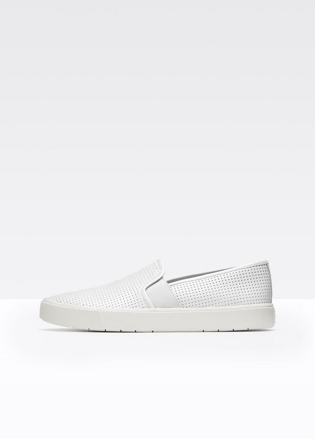 Women's Blair Perforated Leather Sneakers - WHITE | VINCE Women