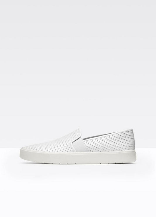 Women's Blair Perforated Leather Sneakers - WHITE | VINCE Women