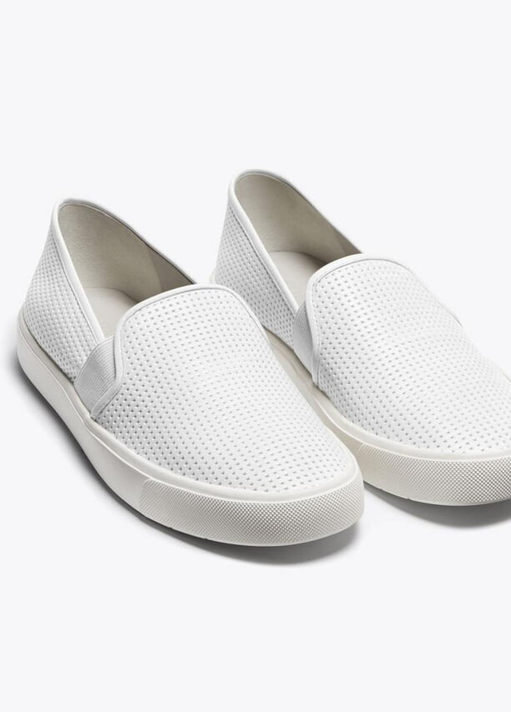 Women's Blair Perforated Leather Sneakers - WHITE | VINCE Women