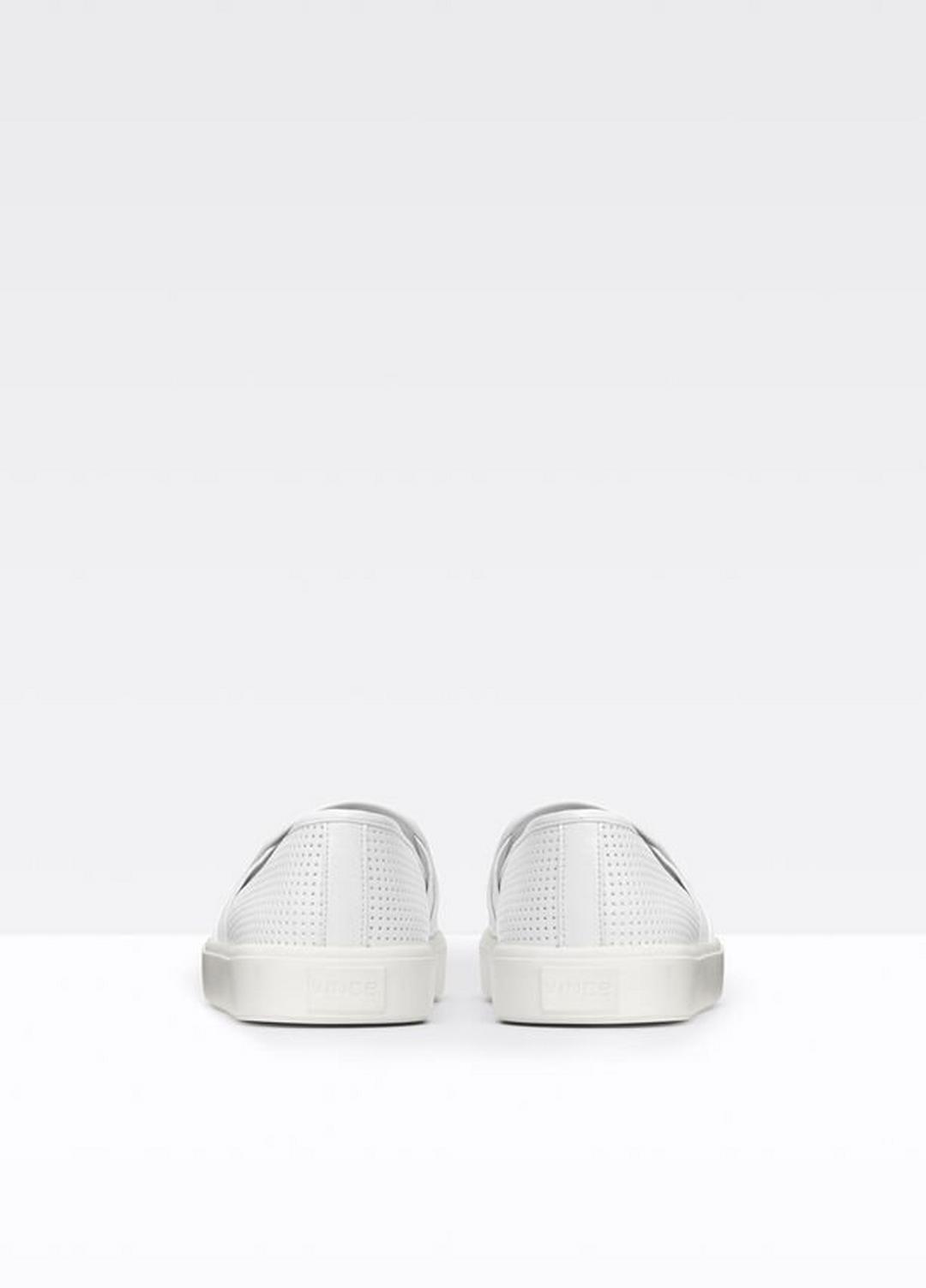 Women's Blair Perforated Leather Sneakers - WHITE | VINCE Women
