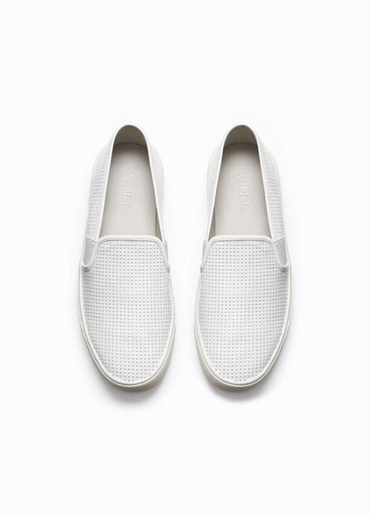 Women's Blair Perforated Leather Sneakers - WHITE | VINCE Women