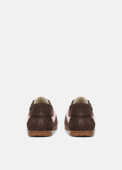LA Suede & Leather Runner Sneaker in Sneakers - DARK MOCHA/ROSEWATER | VINCE Women