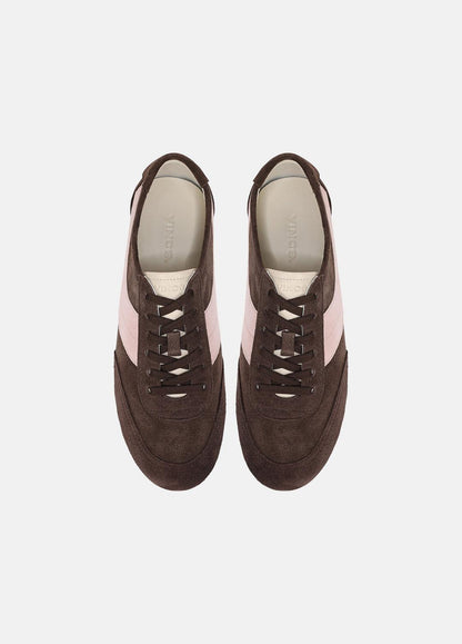 LA Suede & Leather Runner Sneaker in Sneakers - DARK MOCHA/ROSEWATER | VINCE Women