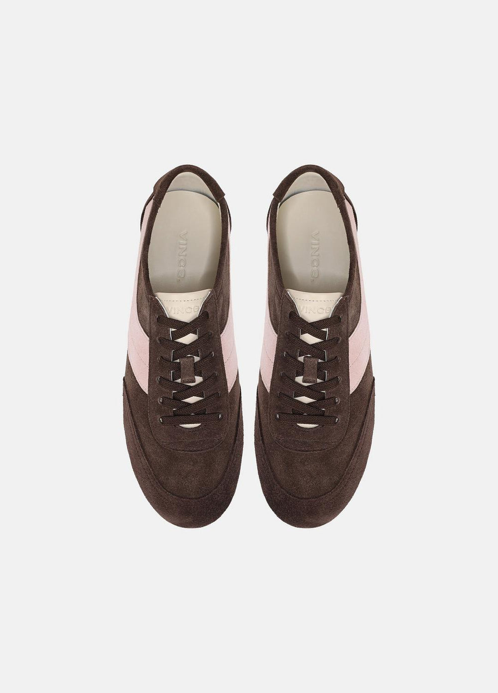 LA Suede & Leather Runner Sneaker in Sneakers - DARK MOCHA/ROSEWATER | VINCE Women