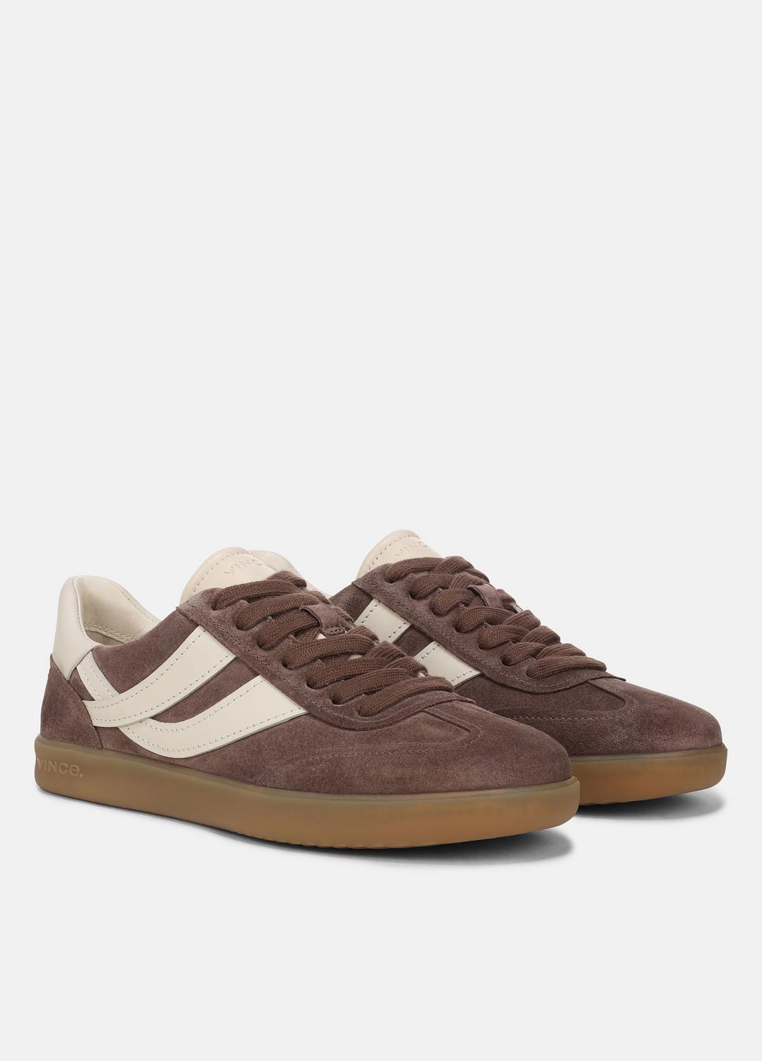 Oasis Suede & Leather Sneaker in Sneakers - KOALA TAUPE/FLAX | VINCE Women